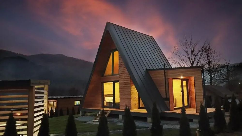 Cabane A-Frame din lemn