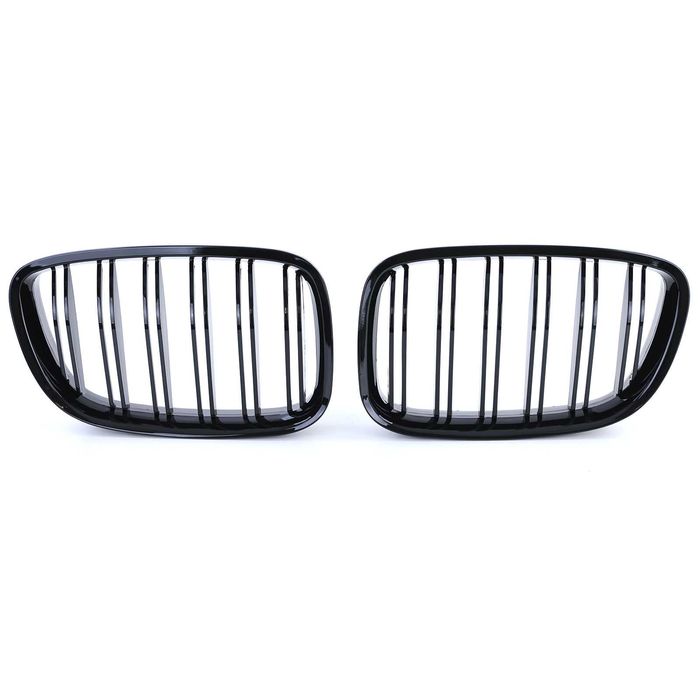 Set 2 Grile Duble M Nari Bara Fata BMW Seria 5 GT F07, Negru Lucios