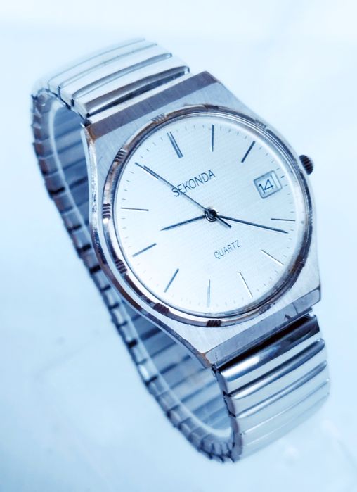 Ceas bărbătesc Sekonda cu quartz, carcasă și curea din oțel inoxidabil