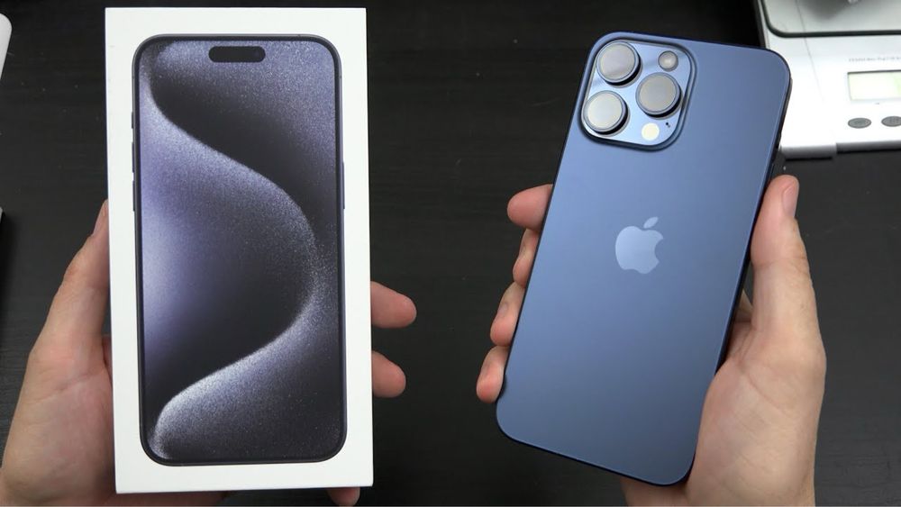 iphone 15 pro blu titan.