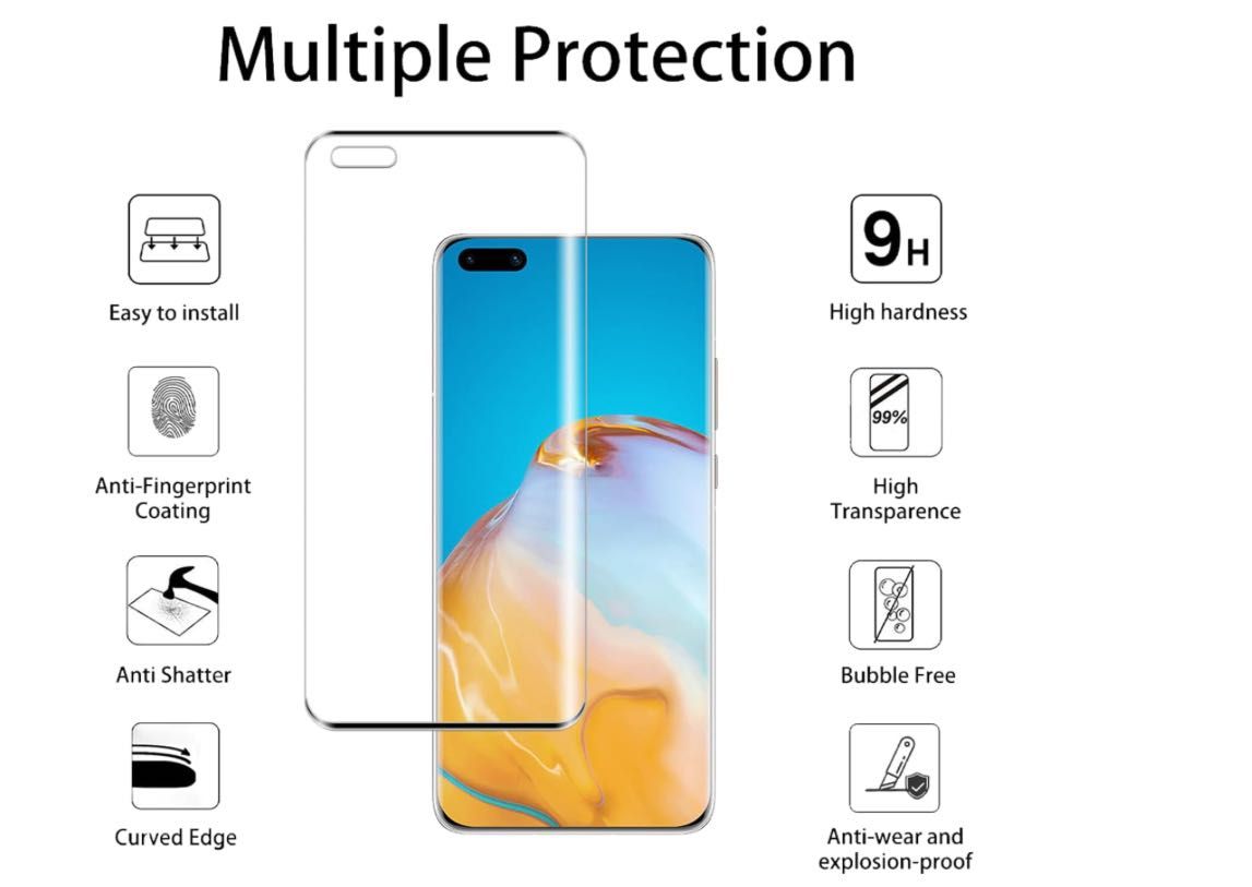 Protector de ecran din sticlă securizată Vsjnk pentru Huawei P40 Pro