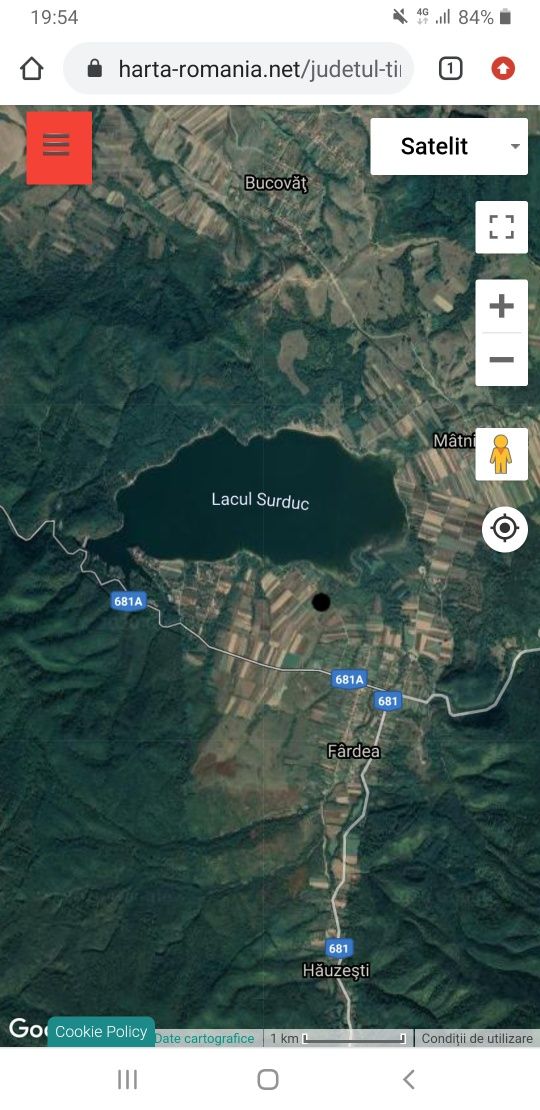 Teren  intravilan la lacul Surduc