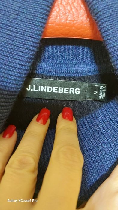 Мъжки пуловер J. Lindeberg,100%вълна размер M/S