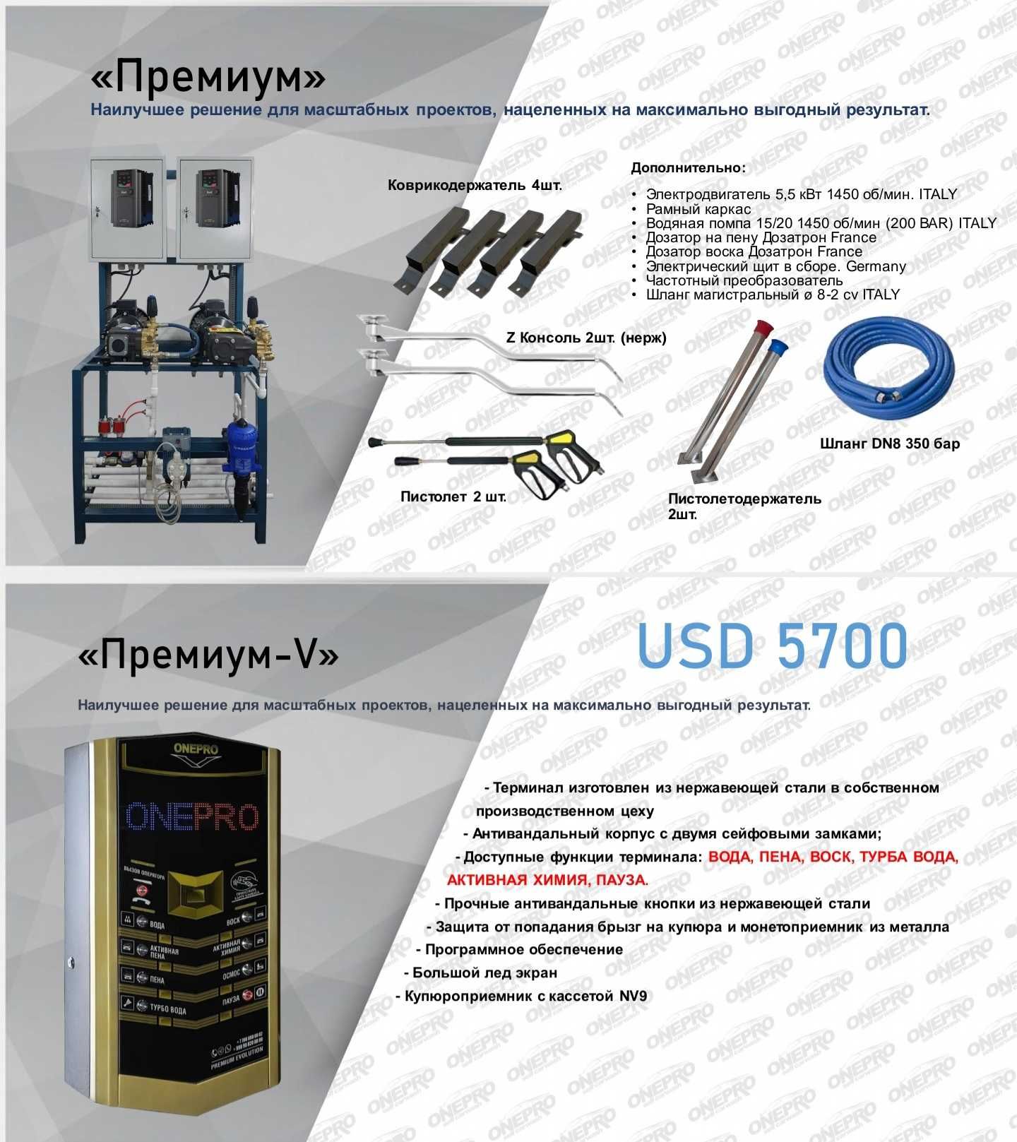 Оборудование для мойки самообслужевания