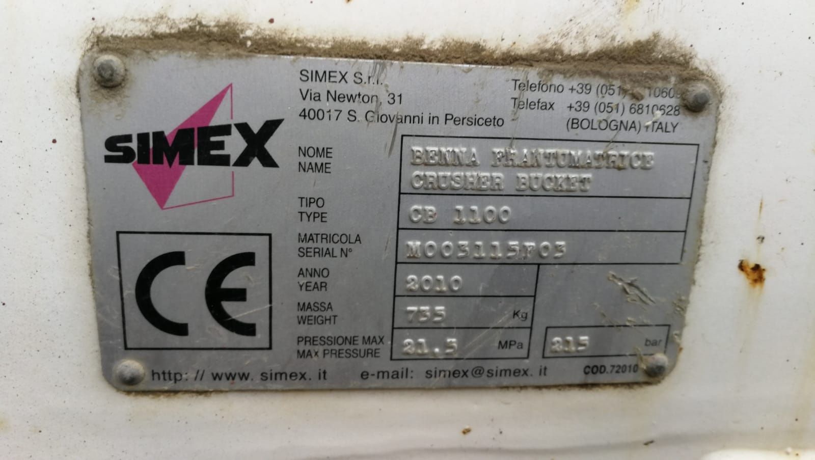 Cupa concasor Simex