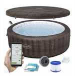 Jacuzzy gonflabil piscina JAY Z SPA 7 pers BROWN WOOD