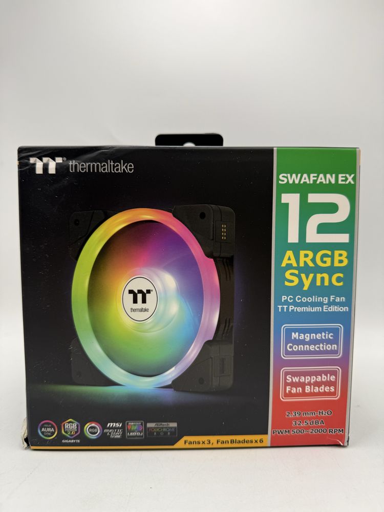 Thermaltake Set 3 ventilatoare TT Premium Swafan EX12 120mm RGB II