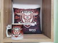 Set Cana + perna Rapid Bucuresti, cadou fani colectie de suporter