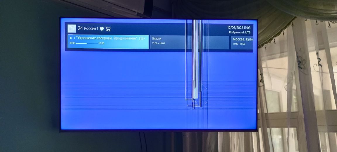 TOSHIBA 55_Поврежденный экран телевизора
