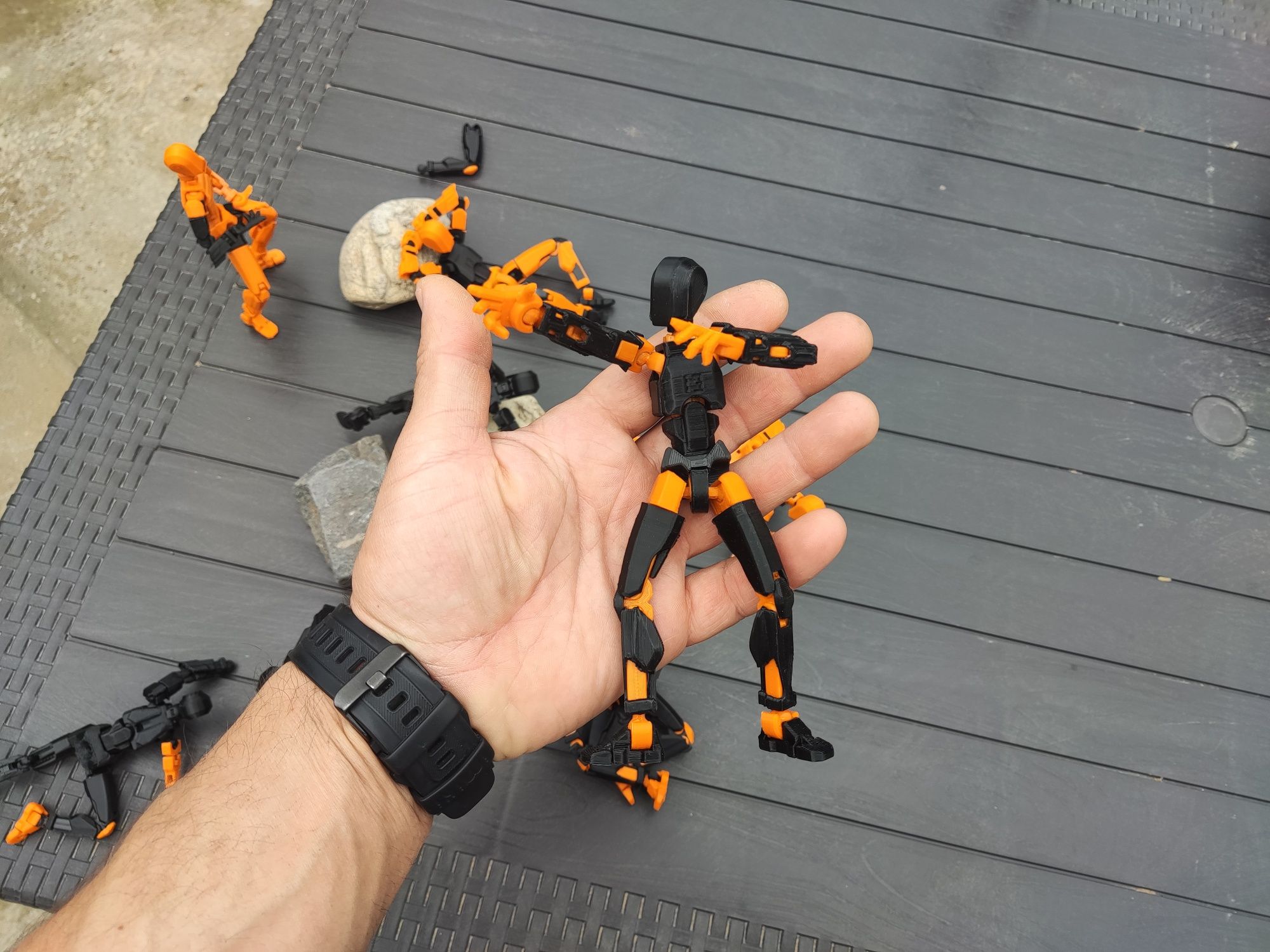 Jucărie roboțel dummy articulat cu accesorii printat 3d