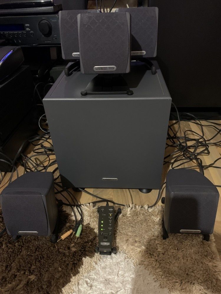 Boxe 5.1 gaming cambridge soundworks thx 550W plus placa sunet creativ
