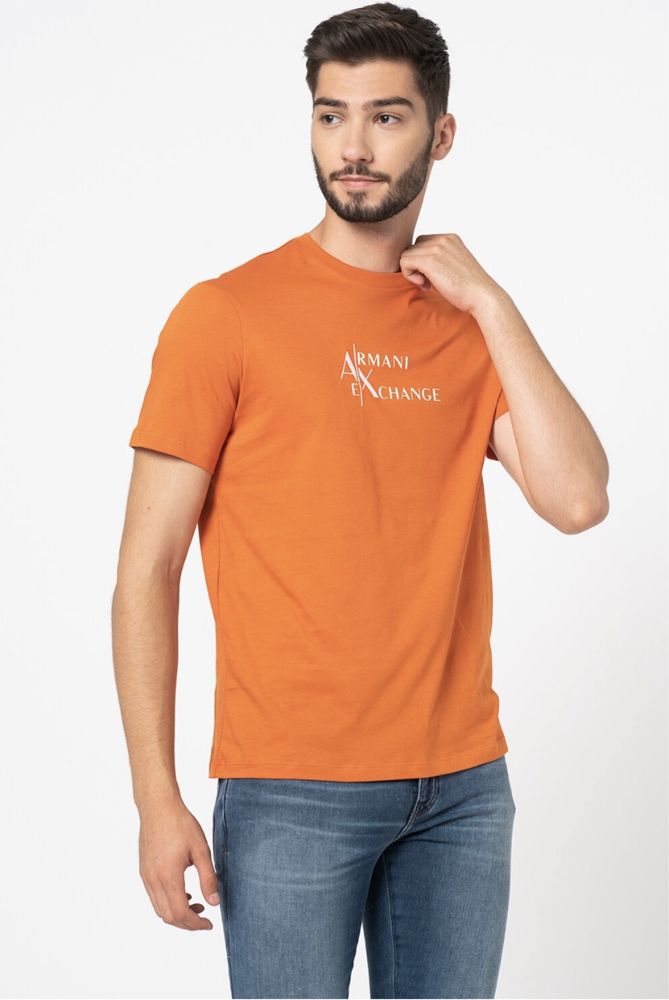 Tricou Armani Exchange, portocaliu, L