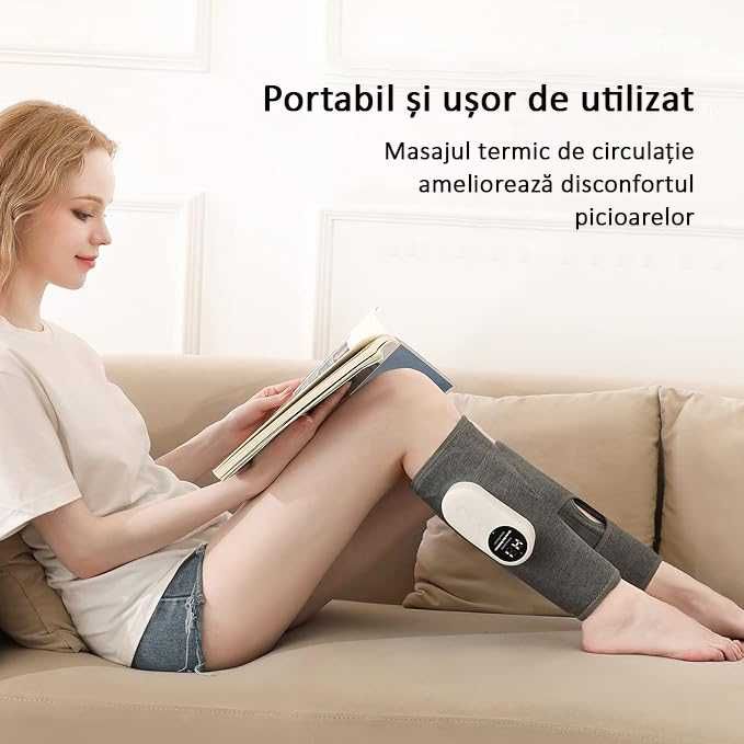 Aparat masaj picior, cu incalzire si compresie, relaxeaza muschii