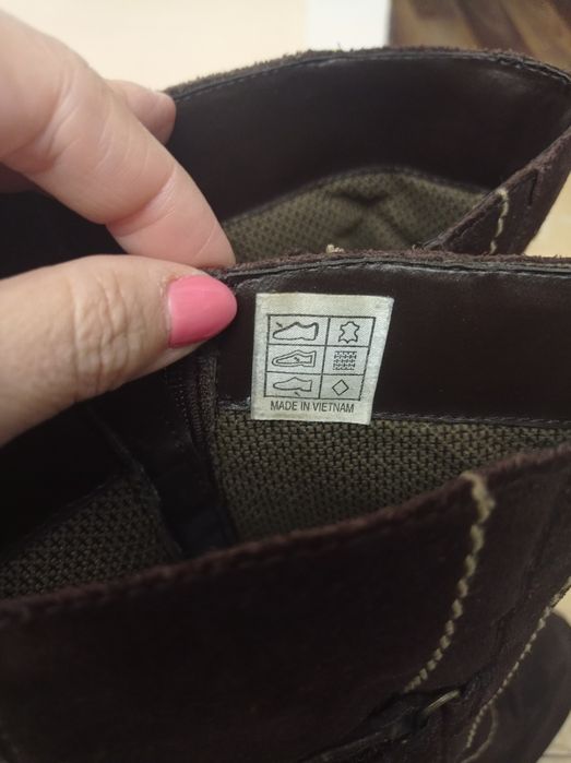 Ботуши,боти естествен велур,кожа