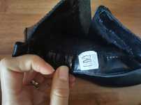Botine de piele imblanite