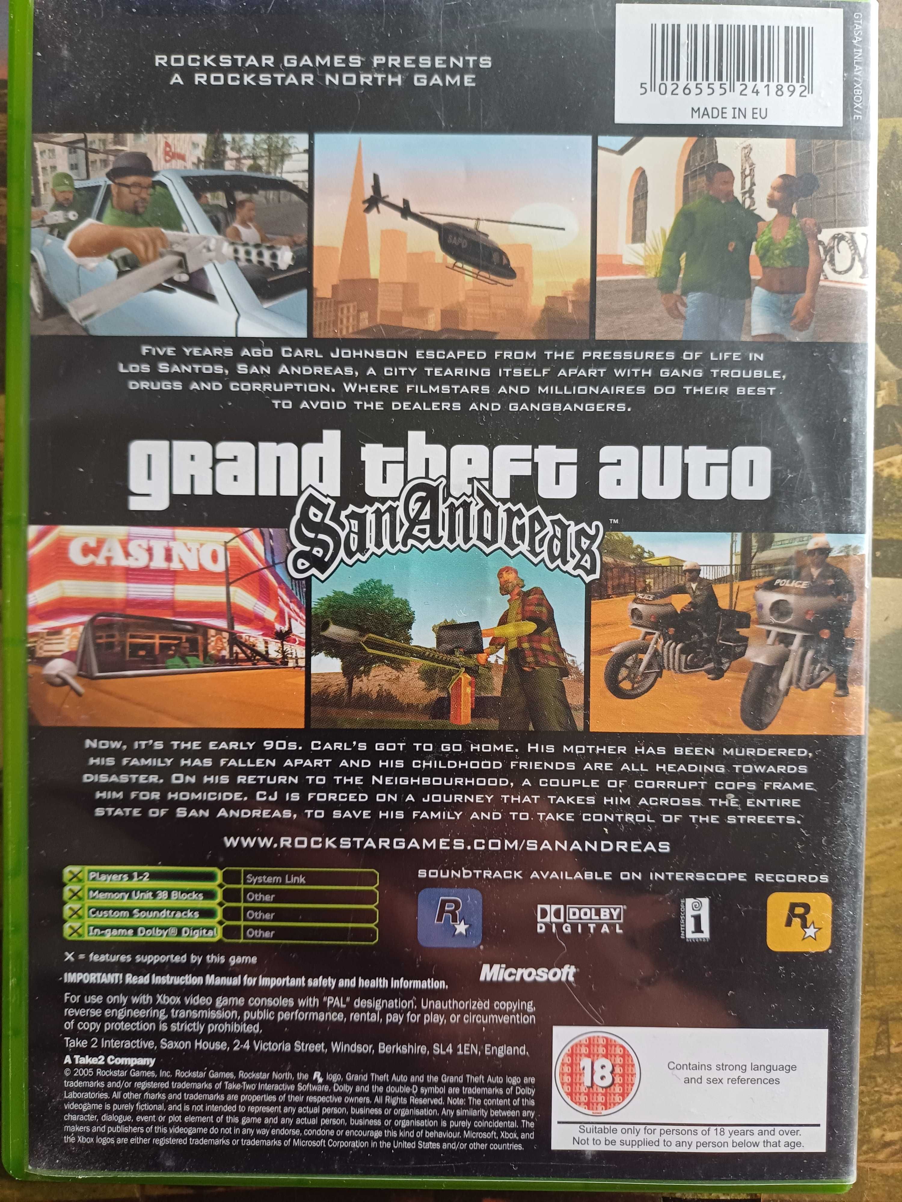 Vand joc GTA San Andreas pentru Xbox classic