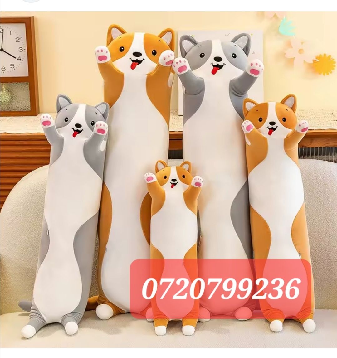 Set perne imbratisat plus catelus+pisica 90 și 30 cm