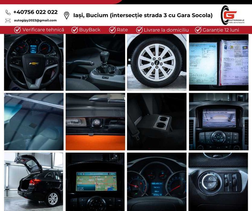 CHEVROLET CRUZE Fab2013 Diesel 1.7 CP131 Navi Jante Cameră Senzori Etc