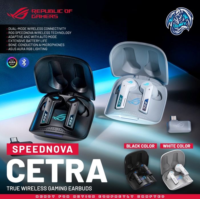 СКИДКА! ASUS ROG CETRA SpeedNova Беспроводные Наушники с адаптером