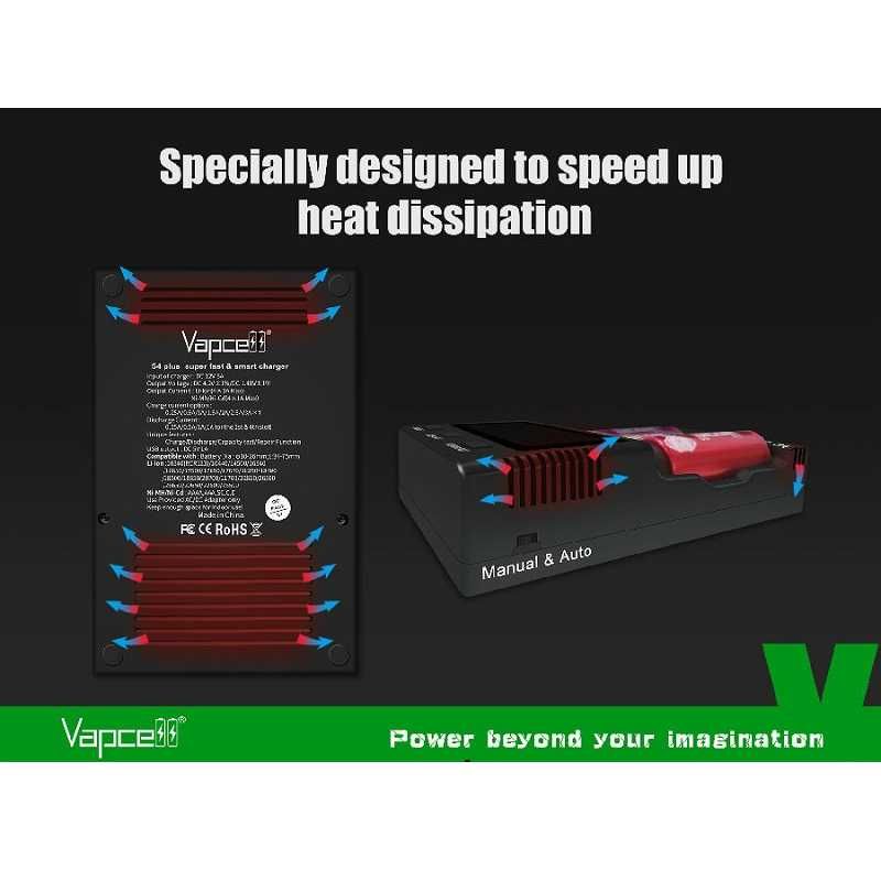 Универсално зарядно устройство Vapcell S4 Plus V3.0