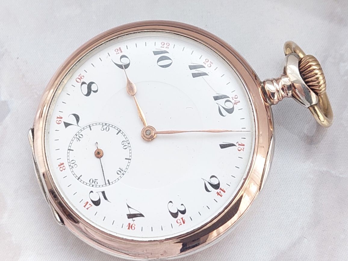 Ceas de buzunar Victoria superb, argint carcasa, colectie