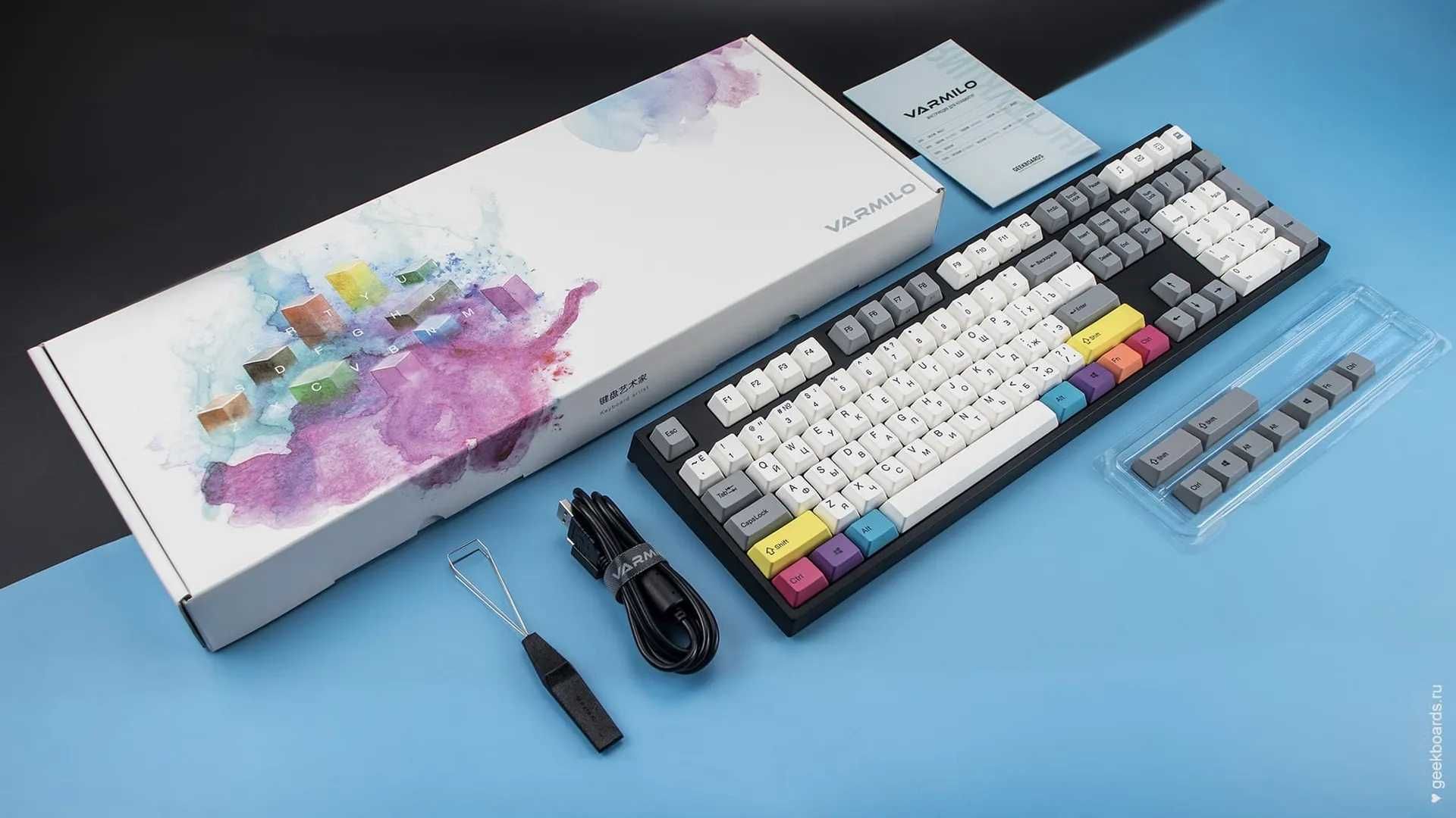 Клавиатура Varmilo Vintage Days VA108M CMYK, Cherry MX Brown , черный