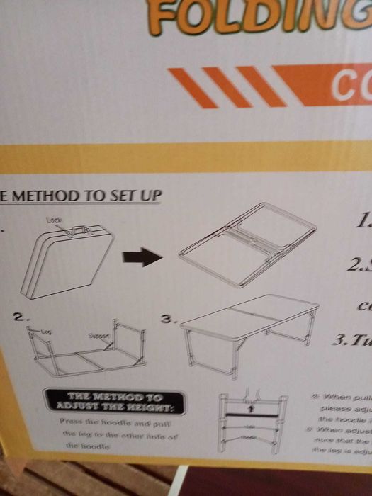 Masa plianta aluminiu, 4 scaune.  Produs nou!