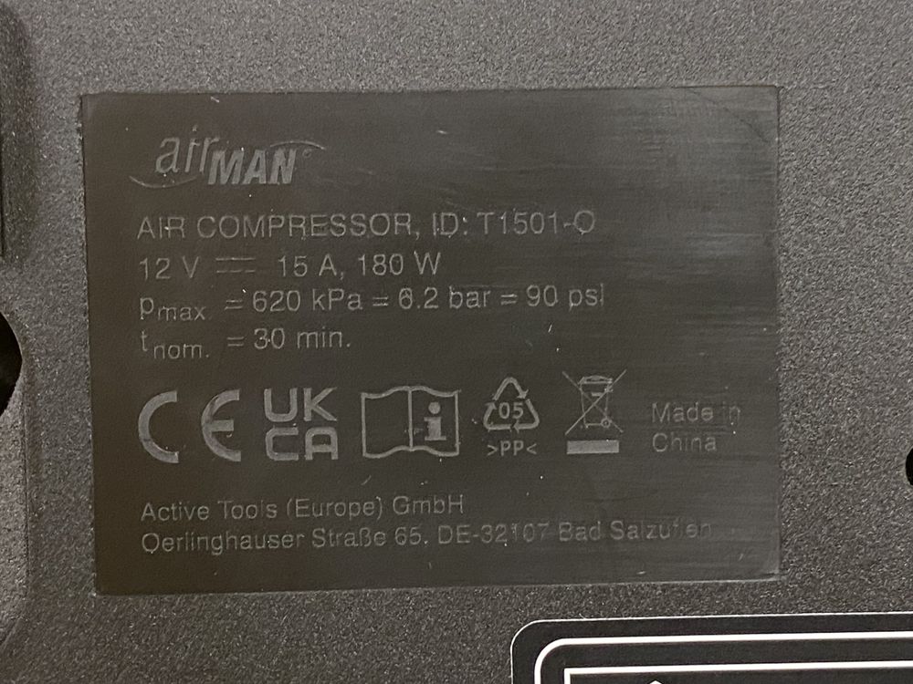 Kit pana Airman premium compresor auto umflat cu solutie 180w