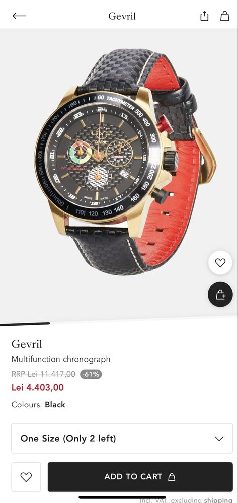 Ceas Cronograf Gevril G2V Full Box