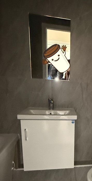 Шкаф, раковина и смеситель (состояние новое)