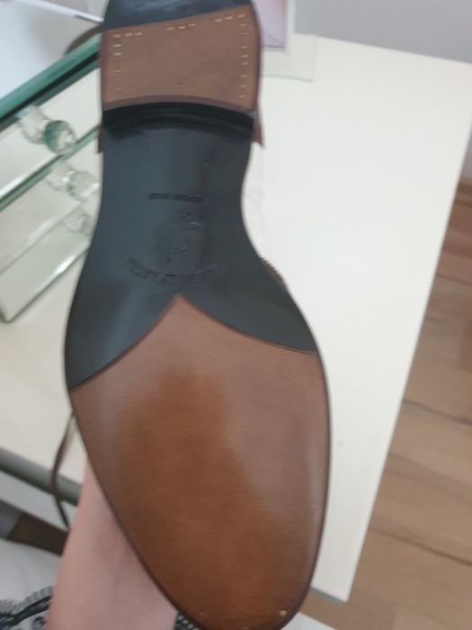 Pantofi piele si textil italieni - hand made