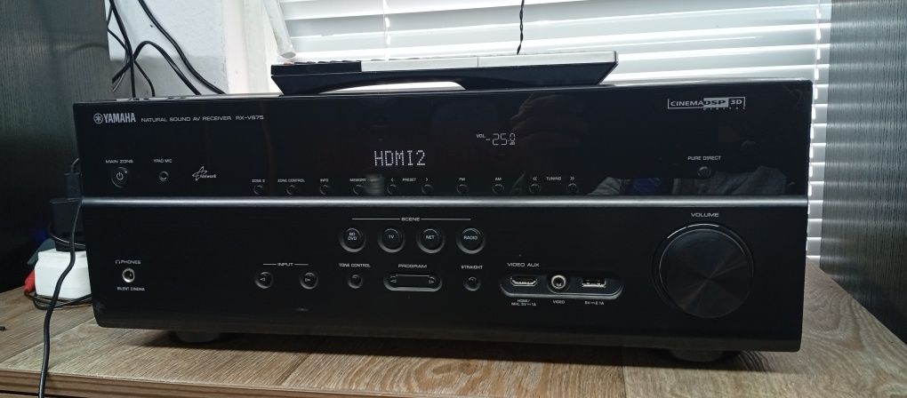 7.2 канален ресивър YAMAHA RX-V 675 Network 4K HDMI USB