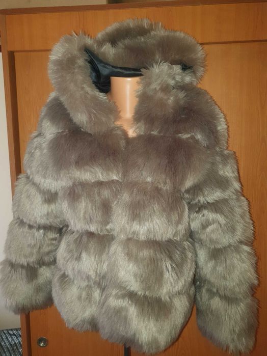 Зимно  палто еко косъм