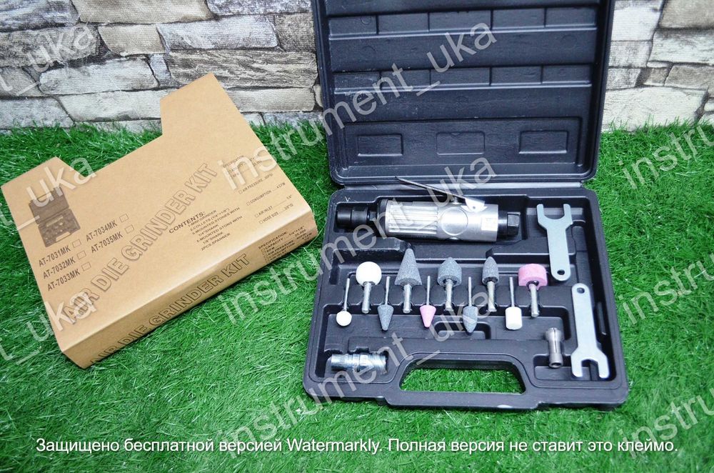 Пневматический гравер (дремель, бормашинка) с набором