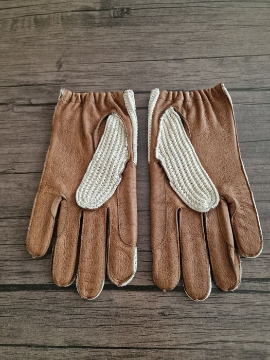 Страхотни ръкавици унисекс , кожени и с плетиво