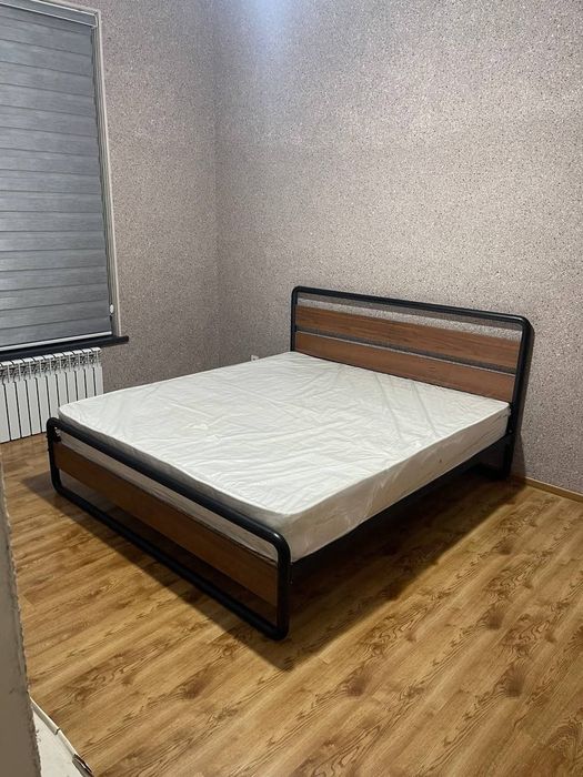 Двуспальная  Кровать Loft krovat темир крават metal kalavat Лофт