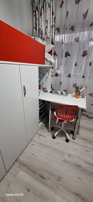 Pat suprapus cu scări si dulap(urgent)