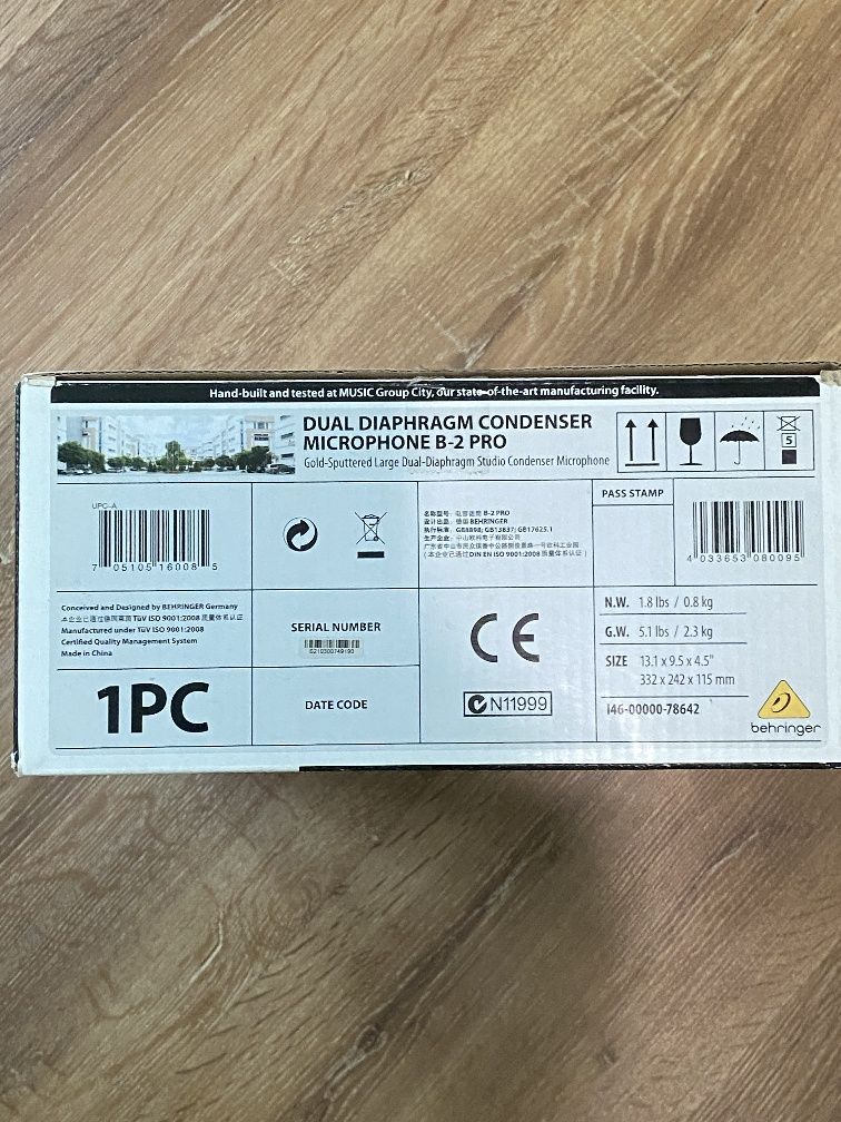 Продается студийный конденсаторный микрофон BEHRINGER B-2 PRO