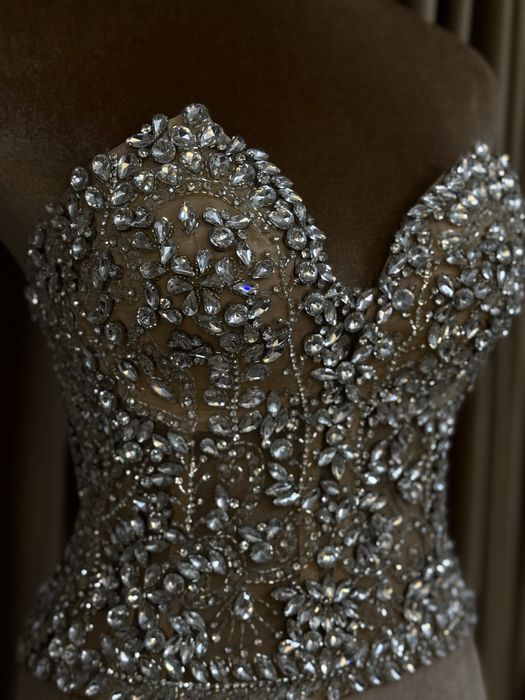 Corset cu pietre si cristale swarovski
