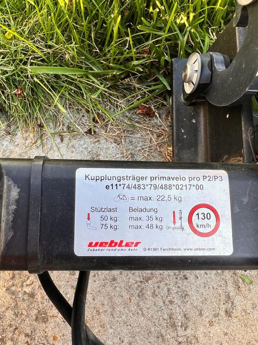 Suport bicicleta pe carlig remorcare (2 pozitii)