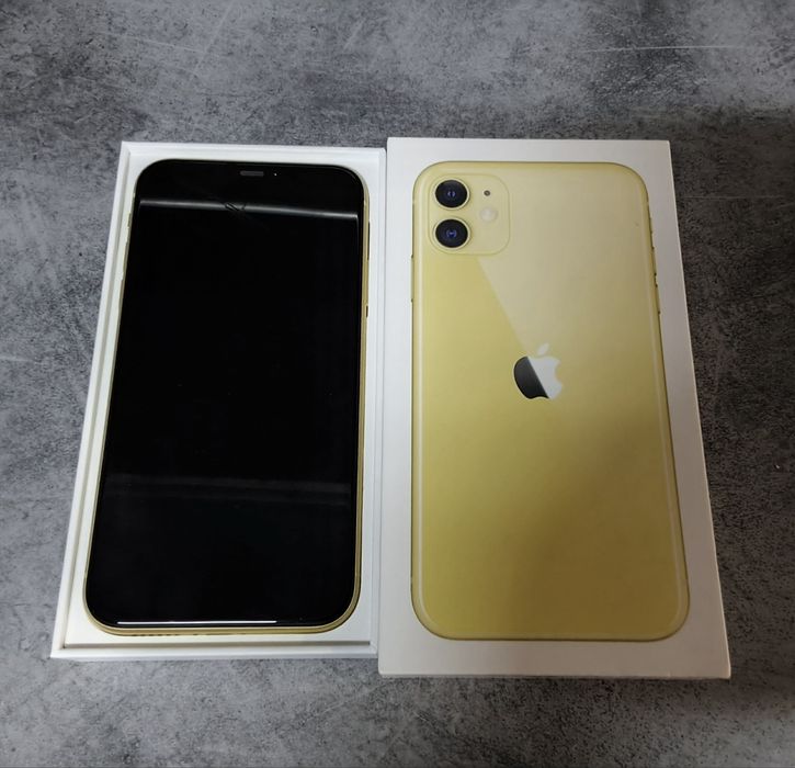 iPhone 11, 64gb storage, Culoare galbenă +Huse gratis