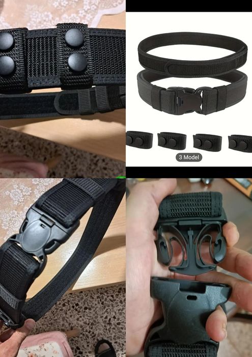 Set centură tactică + under-belt, XL (150 cm), negru