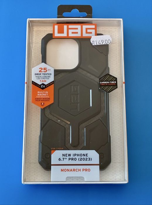 Калъф UAG Monarch Pro MagSafe Carbon Fiber iPhone 15 Pro Max Кейс Case