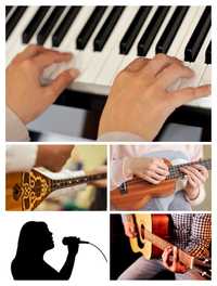 Обучение игре на гитаре, укулеле, фортепиано, домбыре, вокал!