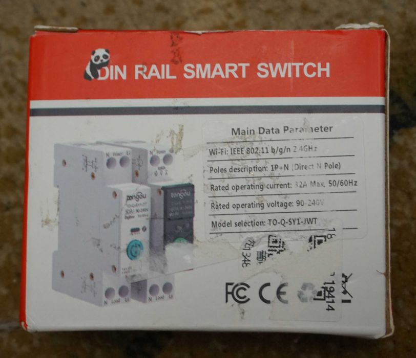 Releu(siguranță) curent Wifi Tongou 32A, 25A