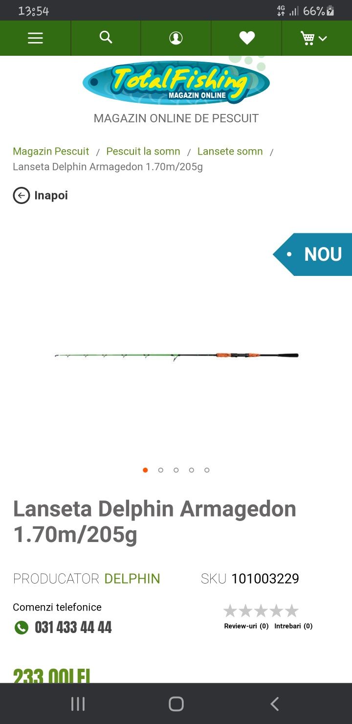 Lanseta somn clonc delphin armaghedon 1.9m 205g