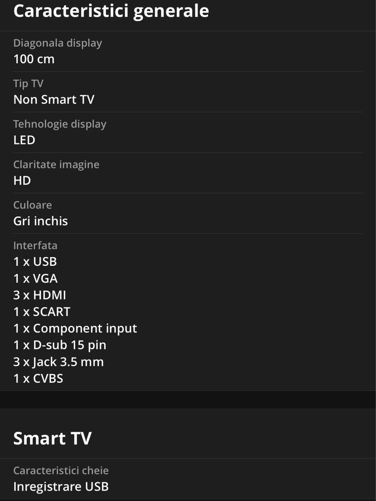 LED TV Vortex 39" - 100cm