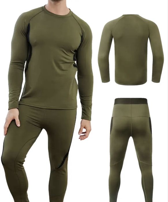 Комплект Мъжко Термобельо Army Green