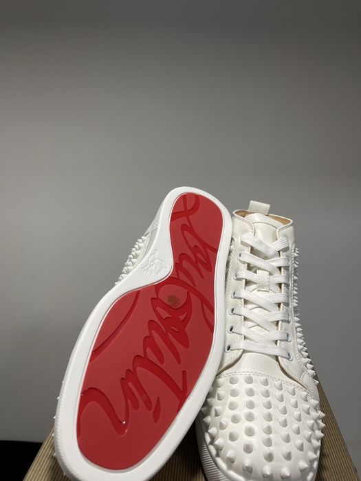 Christian Louboutin High White Spikes