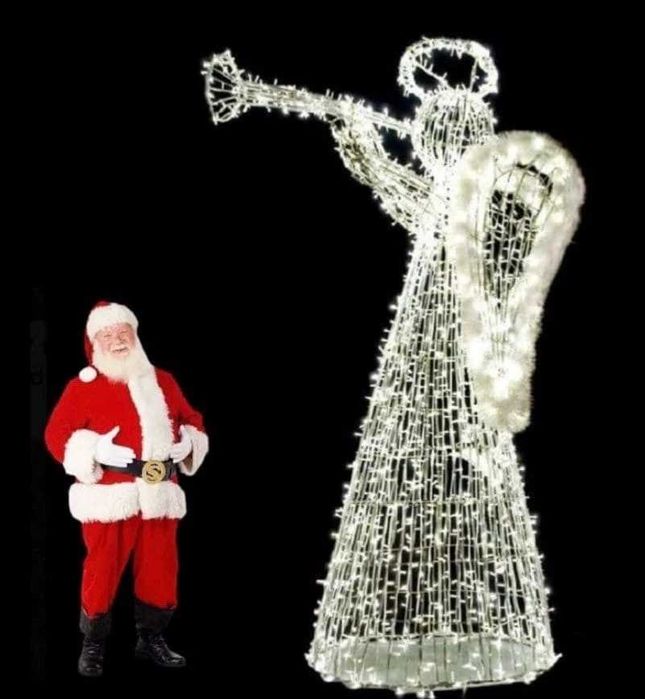 Iluminat festiv Craciun figurine luminoase gigant traversari carosabil